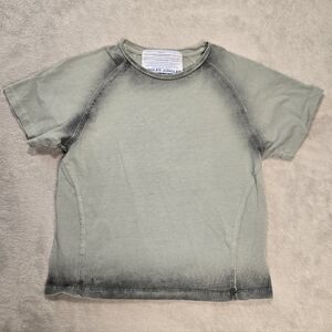 Jungles Spray Dye Unisex Fitted Raglan Tee Raw Edge Shirt Large